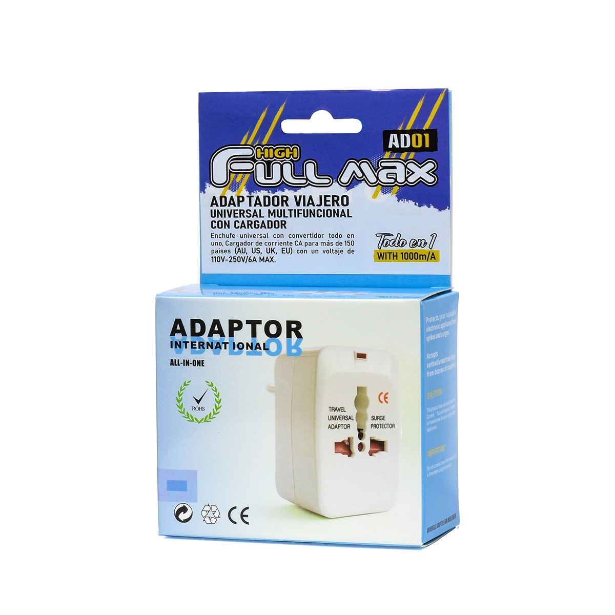 Adaptador Viajero Multipropósito High Full Max ZZ-AD01: ¡Conéctate en Todo el Mundo! - Imagen 4