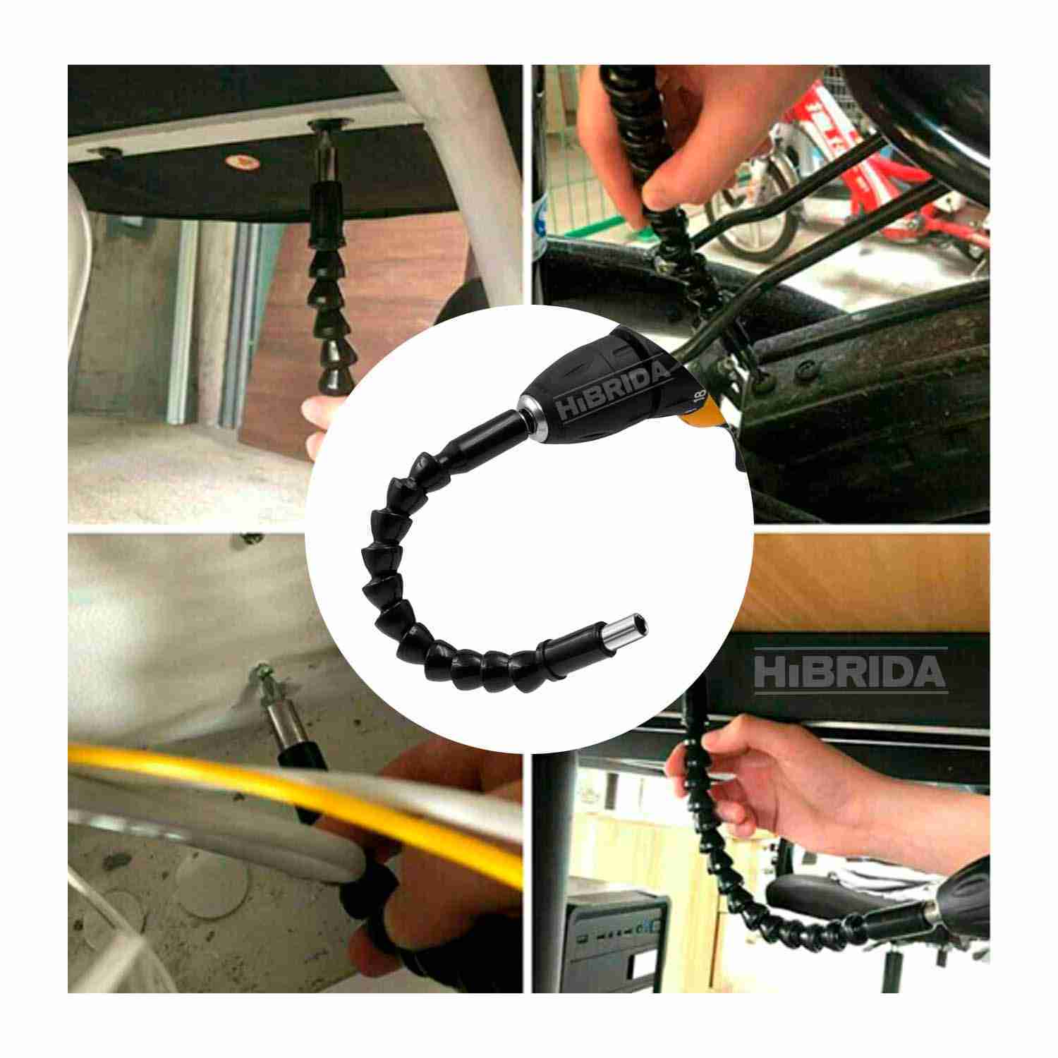 TALADRO INALÁMBRICO + ATORNILLADOR DE IMPACTO + EXTENSOR FLEXIBLE – COSLI230708 - Imagen 7