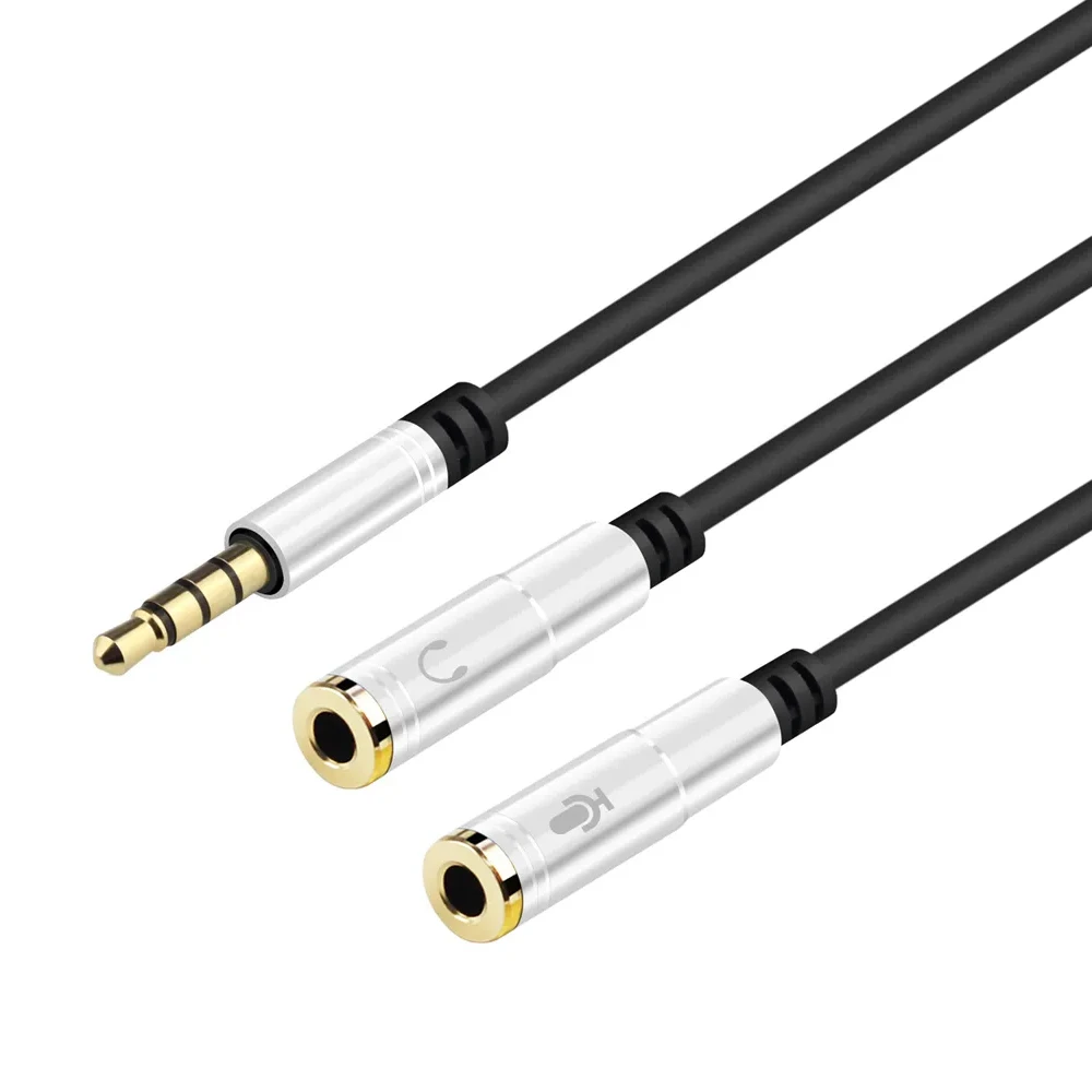 Delcom DCAU-020 | Cable Adaptador Bifucador de Audio y Micrófono - Imagen 3