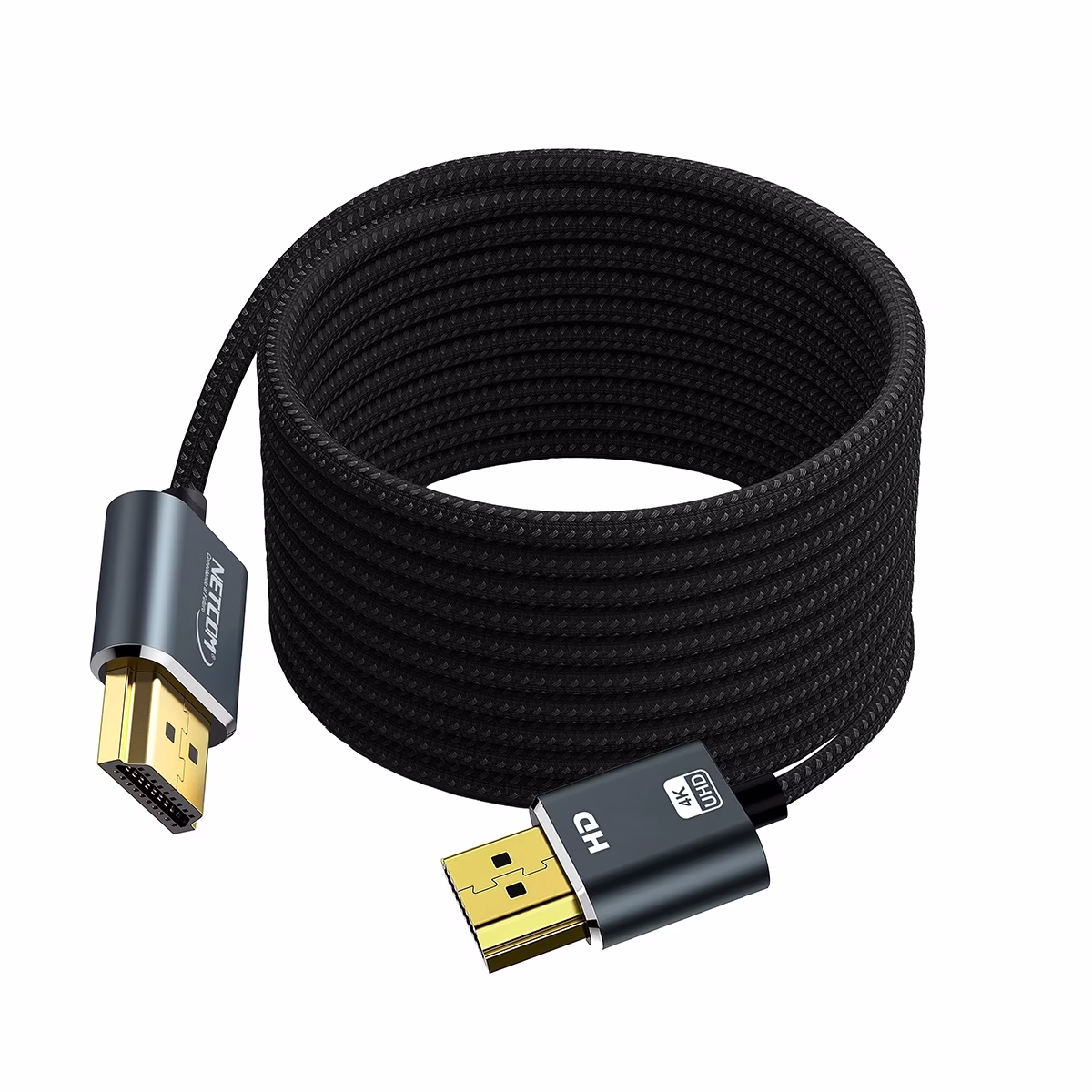 Cable HDMI 10MT 4K Slim Enmallado Ultra HD 4K@60HZ v2.0 NETCOM PE-HD0886: La Conexión Discreta y Resistente para Largas Distancias - Imagen 2