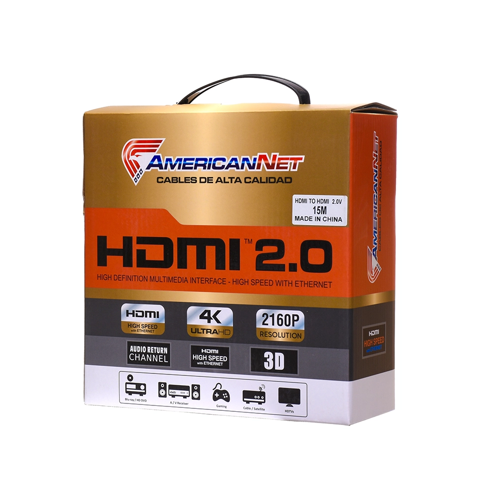 Cable HDMI 15 Metros 4K American NET GP-090-15M: Experiencia Audiovisual Inigualable a Larga Distancia - Imagen 4