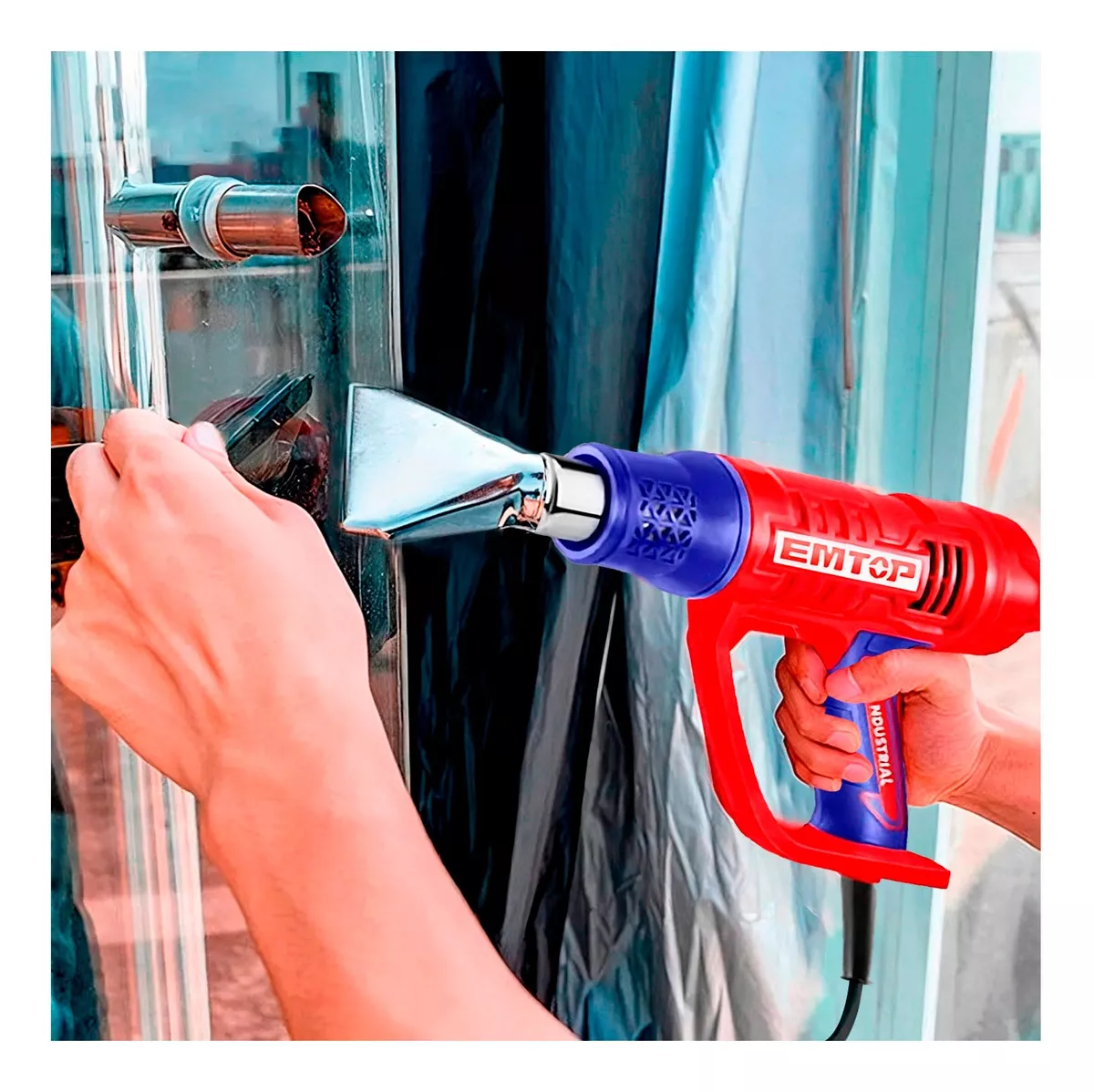 PISTOLA CALOR AIRE CALIENTE 2000W CALENTADOR 550°C 3 NIVELES - Imagen 6