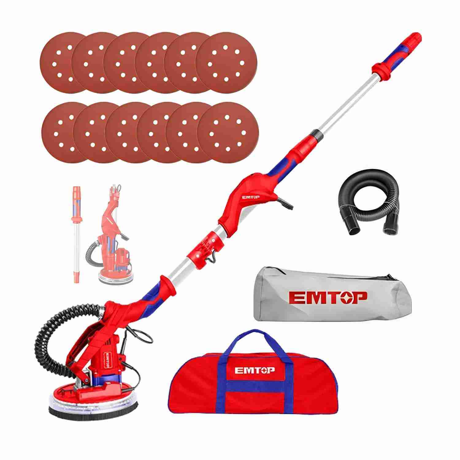 LIJADORA PARED 1050W EMTOP TECHO DRYWALL ASPIRADORA PINTURA – EDSD10501