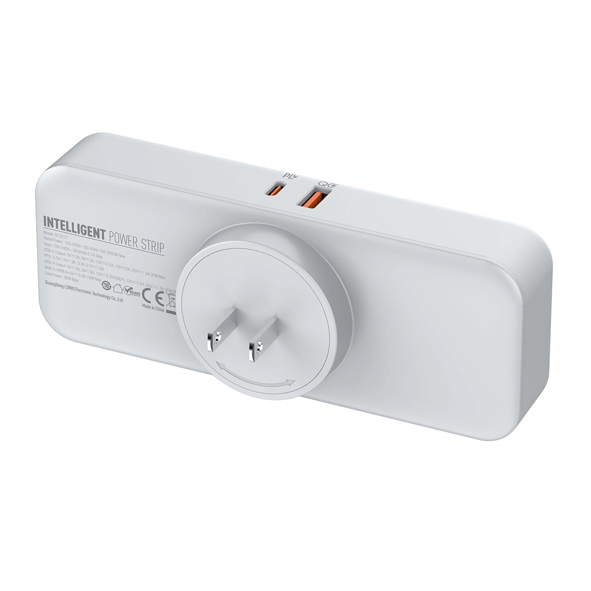 Enchufe Triple con Carga Rápida USB-C PD y QC3.0 LDNIO SC3317: Potencia y Versatilidad en un Diseño Compacto - Imagen 4