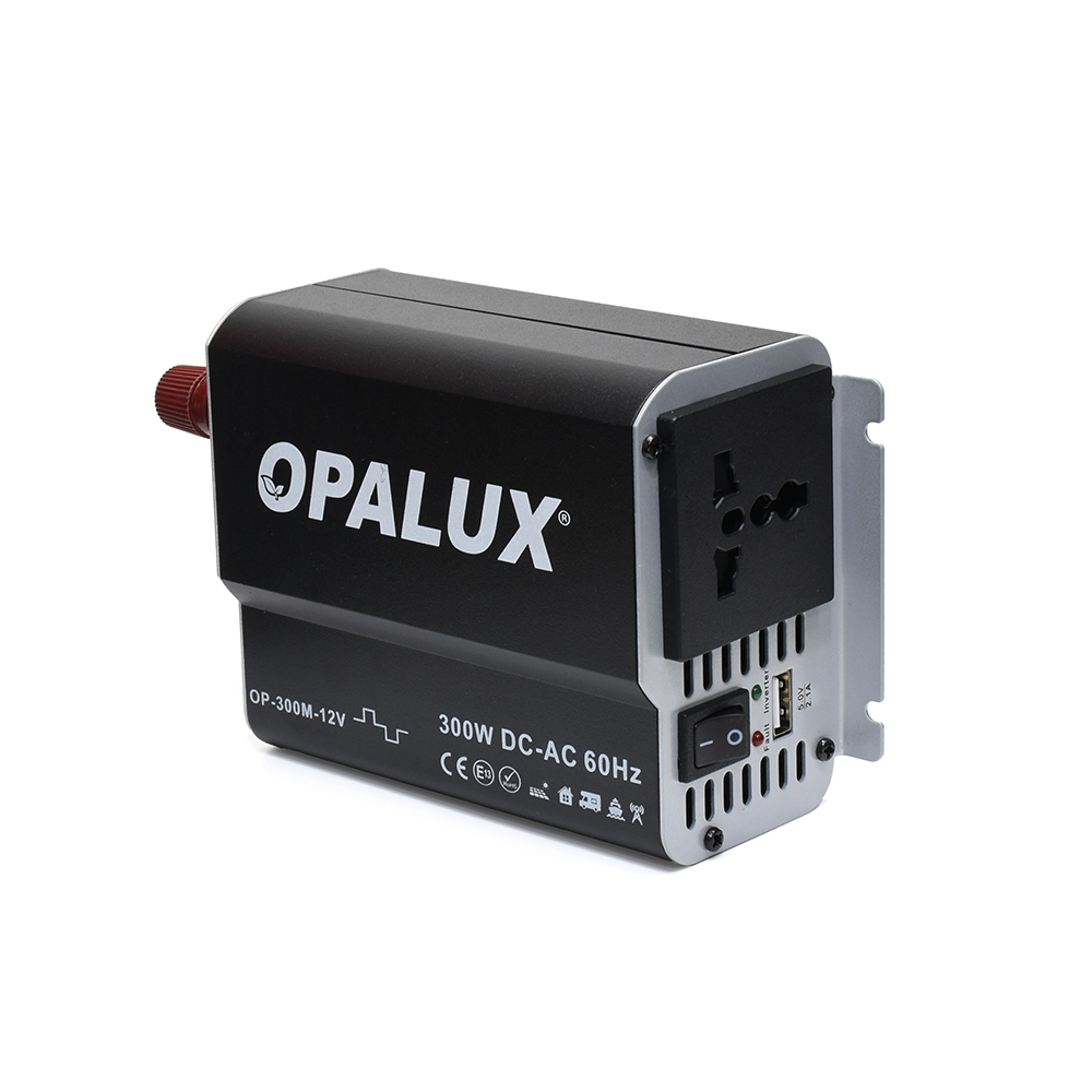 Inversor de Voltaje 12V a 220V AC 300W Opalux OP-300M-12V: ¡Energía Portátil para tus Dispositivos! - Imagen 3