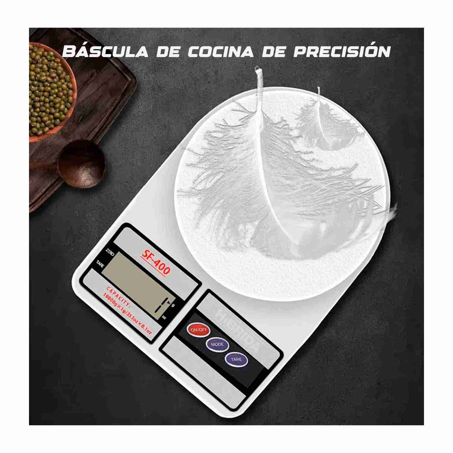 BALANZA DIGITAL GRAMERA 10KG PESO GRAMOS BASCULA PASTELERÍA – SF-400 - Imagen 6