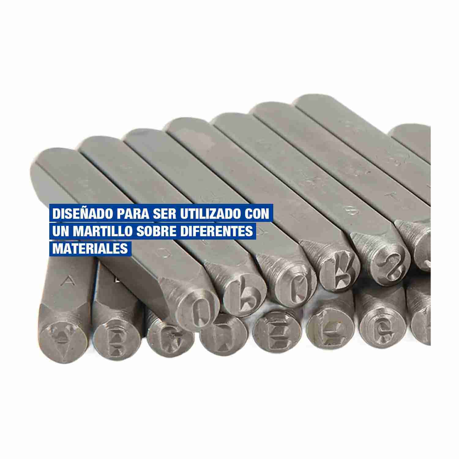 Set Punzones Letras 27 Piezas A-z Longitud 60mm Wadfow – Wcc9276 - Imagen 3