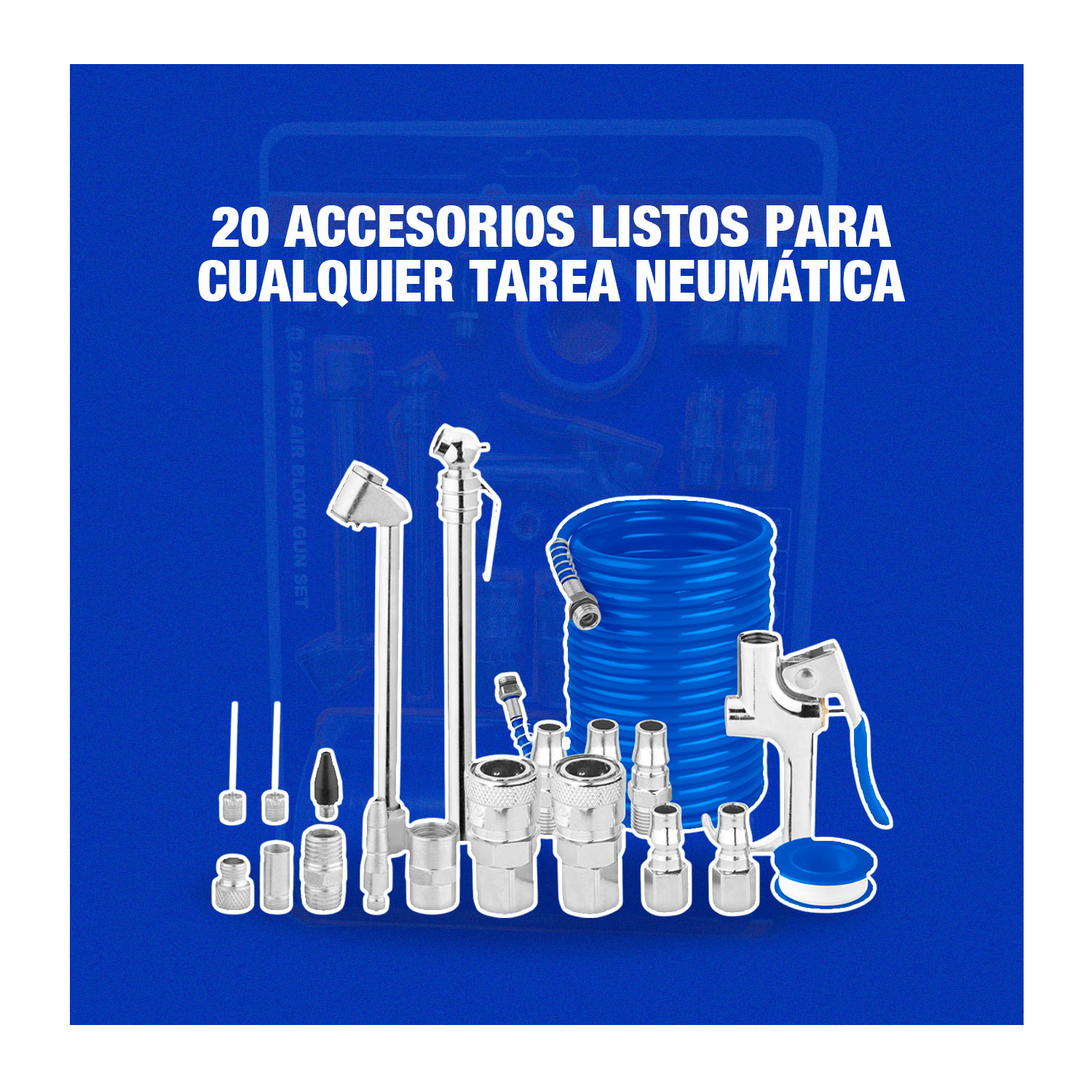 Kit De Boquillas Neumáticos Para Compresoras De 14 20pcs - Imagen 8
