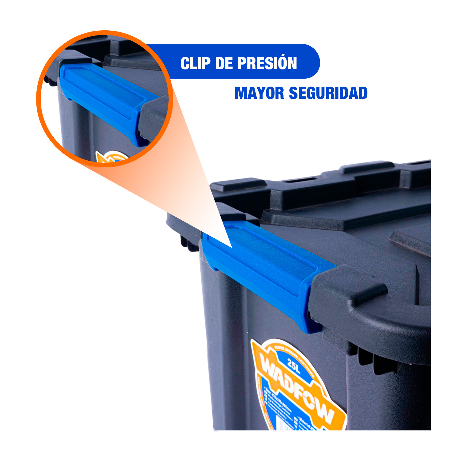 Caja Contenedor Apilable 25l Plástico Pp Wadfow – Wtb3325 - Imagen 4